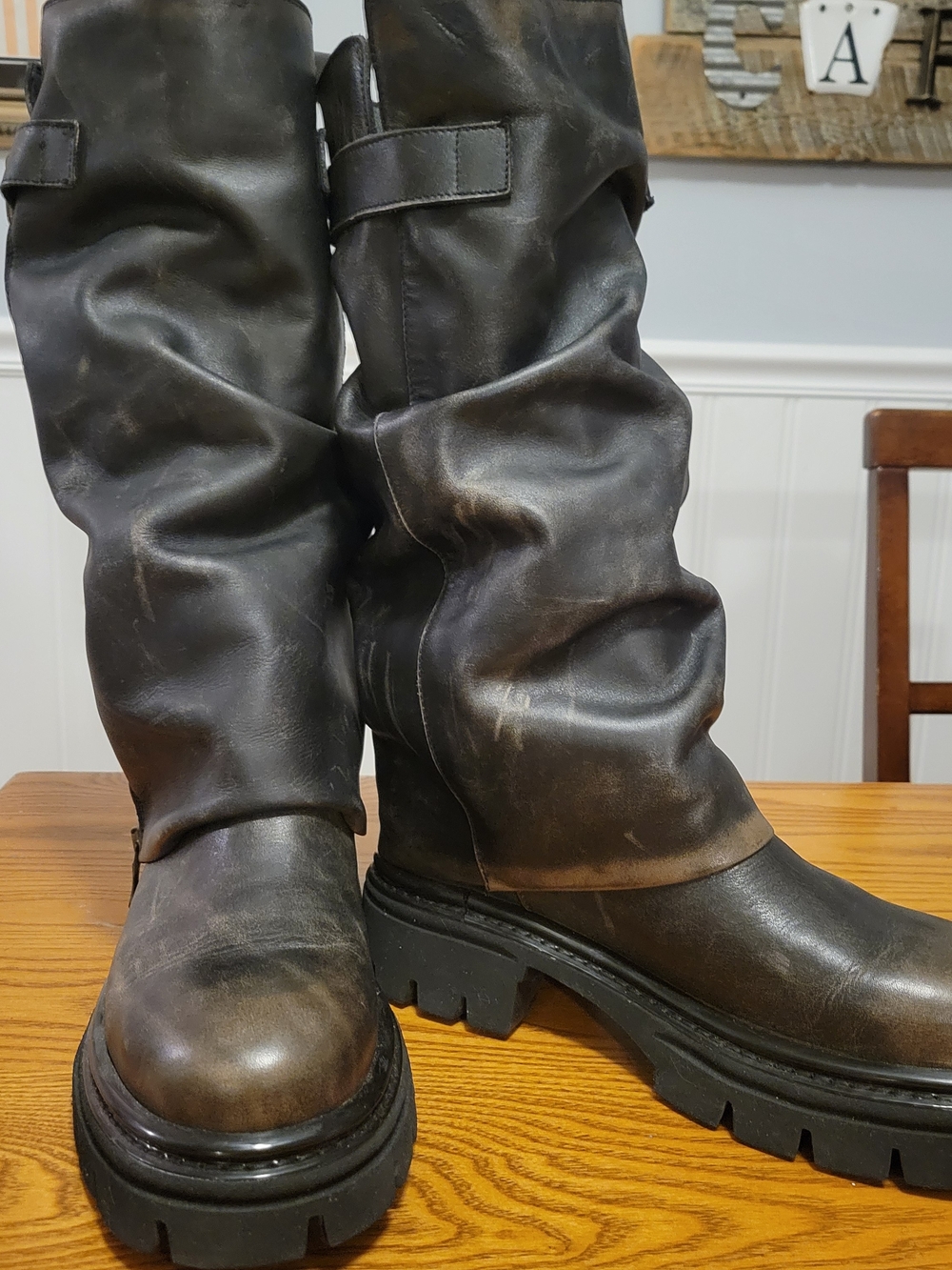 Copy -Free People Womens Brown Distressed Monarch Moto Boots Size EU 41 / US 10 - Picture 3 of 14